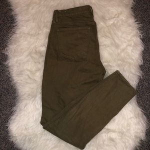 Madewell Olive Skinny Skinny Jeans
